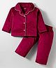 Kanvin Velour Knit Full Sleeves  Winter Solid Color Co-ord Night Suit - Tan