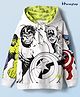 Honeyhap Marvel Terry Knit Full Sleeves Hooded Sweatshirt With Avengers Graphics - White