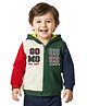 Babyoye 100% Cotton Fleece Knit Full Sleeves Cut & Sew Designed Hooded  Sweatjacket with Text Print - Multicolor