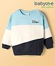 Babyoye 100% Cotton Knit Full Sleeves Cut & Sew Sweatshirt with Text Embroidery - Multicolor