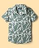Pine Kids Viscose Woven Half Sleeves Printed Shirt - Green