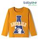 Babyoye 100% Cotton Knit Full Sleeves T-Shirt With Adorable Print - Golden