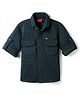 Radutu Full Sleeves Ribbed Shirt - Peacock Blue
