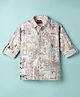 Radutu Full Sleeves Abstract Printed Shirt - Grey