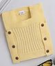 Little Angels Woollen Knitted Sleeveless Self Designed Sweater - Yellow