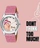 Kool kidz Glitter Designed & Diamonds Embellished Analogue Watch - Pink