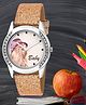 Kool kidz Glitter Designed & Diamonds Embellished Analogue Watch - Golden