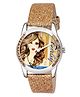 Kool kidz Glitter Designed & Diamonds Embellished Analogue Watch - Golden