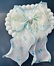 Radhya accessories Floral & Polka Dots Designed Bow Applique Detailed Alligator Clip - Blue