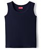 Babyhug Knit Sleeveless Solid Thermal Vest - Navy Blue