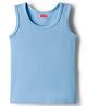 Babyhug Knit Sleeveless Solid Thermal Vest - Light Blue