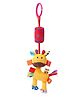 BitFeex Soft Hanging Toy with Teether Plush Animal Rattle with Bell, Hook & Silicone Teether for Newborn Sensory Play and Soothing 0 Months+ Baby Toy First birthday Gift-Color May Vary