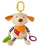 BitFeex Big Dog Hanging Toy with Teether Soft Plush Rattle Toy with Hook & Teething Relief Sensory Toy for Newborns and Toddlers 012 Months Perfect Baby Gift