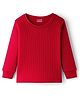 Babyhug Knit Full Sleeves Solid Colour Thermal Inner Pullover Vest - Red