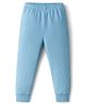 Babyhug Knit Full Length Solid Thermal Pant - Light Blue