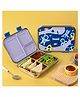 Basil Stainless Steel 3 Compartment Bento Neo Lunch Box for Kids, Easy to Open/Close - Super Swoosh