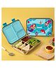 Basil Stainless Steel 3 Compartment Bento Neo Lunch Box for Kids, New & Improved, Easy to Open/Close Lunch Box - Aqua Mist