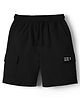 Kookie Kids Terry Knit Above Knee Length Shorts with Cool Kids Club Badge - Black