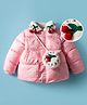 Mark & Mia Full Sleeves Padded Jacket With Cherry Applique & Sling Bag - Pink