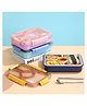 Elecart 4-Compartment Stainless Steel Lunch Box  1000mL Insulated & Leakproof Tiffin for Kids & Adults (Pack 1 Random Colour)