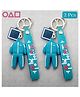 Elecart 3D Players Squid Game Keychain for Men & Women | Cute Silicone Cartoon Keyring with Hook | Fun Gift for Boys, Girls | Bag, Scooty & Car Key Chain Charm (Pack 2)