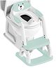 Junior Joe Potty Training Seat with Ladder  Bear-Themed Soft Seat, Adjustable Height, Non-Slip Steps for Toddlers  Light Green & White
