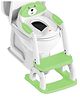 Junior Joe Potty Training Seat with Ladder  Bear-Themed Soft Seat, Adjustable Height, Non-Slip Steps for Toddlers  Green & White