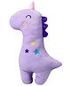 Junior Joe Plush Car Seatbelt Cover & Neck Pillow  Soft Travel Buddy Cushion for Kids (Purple)
