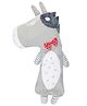 Junior Joe Plush Car Seatbelt Cover & Neck Pillow  Soft Travel Buddy Cushion for Kids (Grey)