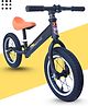 Junior Joe 12 Inch Pedal Free Balance Bike for Kids | Carbon Steel Frame | Air Rubber Tires | Adjustable Seat and 360° Handlebar | (Black)