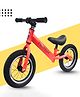 Junior Joe 12 Inch Pedal Free Balance Bike for Kids | Carbon Steel Frame | Air Rubber Tires | Adjustable Seat and 360° Handlebar | (Red)