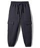 Kookie Kids Terry Knit Full Length Solid Colour Jogger - Black