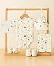 Moms Home Newborn Summer Essential Clothing For Boys & Girls Organic Cotton Baby Clothing Set Baby Shower Gift Hamper 0-3 Months Avocado White & Green Pack of 6