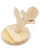 Opa Toys Wooden Mobile Stand  Creative Karate Kit Shaped Handcrafted Wooden Phone Holder | Eco-Friendly Desk Accessory | Universal Smartphone Dock | Stylish Wooden Mobile Stand