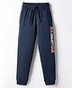 Smarty Boys Sinker Knit Full Length Lounge Pant With New York Print - Navy Blue