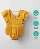 Greendeer 100% Softner Washed Muslin Cotton Woven Sleeveless Frill Detailed Onesie - Yellow