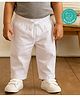 Greendeer 100% Softner Washed Twill Cotton Woven Solid Pant - White