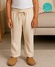 Greendeer 100% Softner Washed Muslin Cotton Woven Solid Breathable Pant - Beige