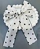 Radhya accessories Polka Dots Designed Bow Applique Detailed Alligator Clip - Cream