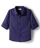 Babyhug Cotton Woven Full Sleeves Printed Shirt - Navy Blue