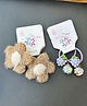 Radhya accessories Set Of 2 Floral & Grapes Designed Rubber Bands - Multi Colour