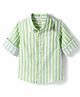 Babyhug Cotton Woven Full Sleeves Shirt With Stripes - Green