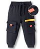 Mark & Mia Knit Full Length  Lounge Pant with Cargo Pocket Detailing - Black