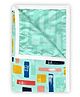 Divine Casa 120 GSM Microfiber Dohar Reversible for Single Bed, Size 210 x 140 cm (Abstract, Teal Grey)
