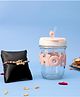 Paper Moon Cute HoHo sipper and rocking bro rakhi gift set combo with roli chawal and card - Multicolor