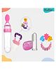Kritiu Baby Silicone Squeezy Food Feeder Bottle With Spoon Rattle Teether Soft Silicone Finger Toothbrush and Silicone Rattle Fruit And Food Nibbler -(Pack of 4) Pink