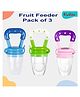Kritiu Silicone Food Fruit Nibbler Soft Pacifier Feeder For Infant Baby BPA Free-Pack of 3