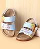 Babyoye Disney Sandals with Velcro Closure & Winnie The Pooh Print - White
