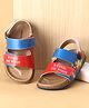 Babyoye Disney Sandals with Velcro Closure & Winnie The Pooh Print - Blue & Red