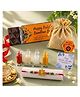 Expelite Rakhi Gift Set for Brother with 35g Chocolate Bar, Greeting card, Jute Potli and Tika Set |Unique Raksha Bandhan Gift for Bhai